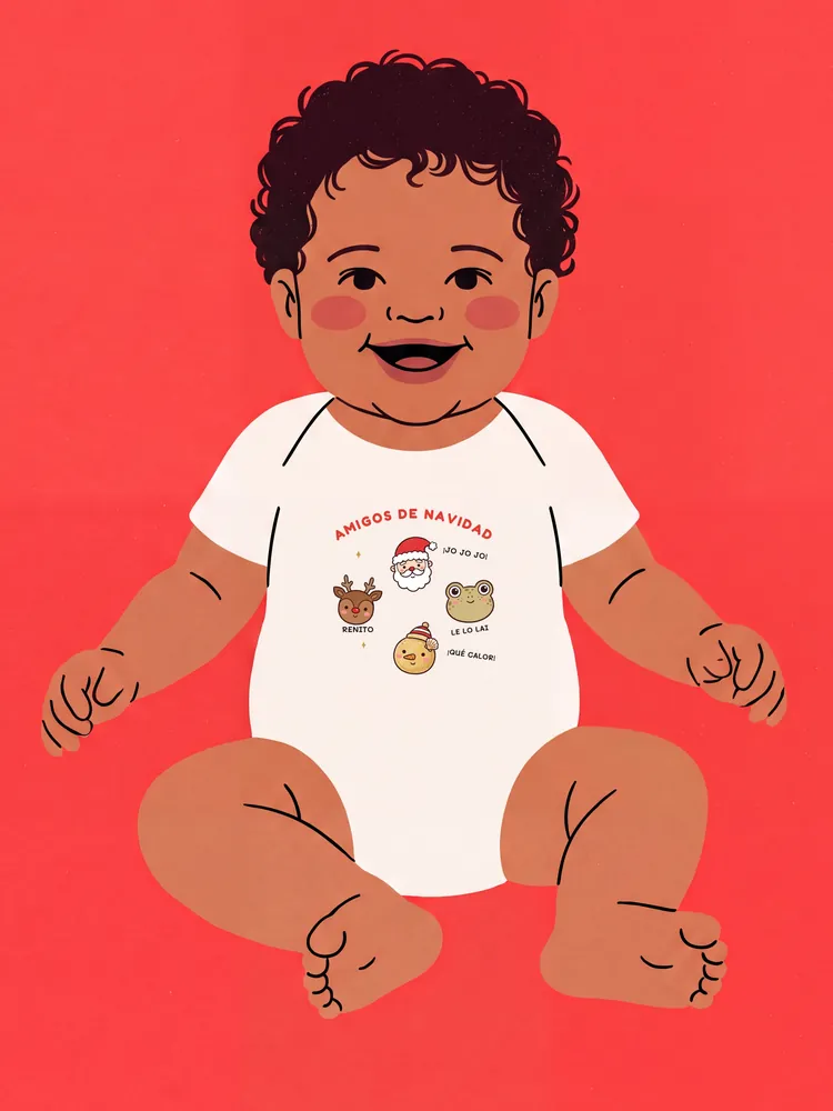 Christmas friends · Baby onesie