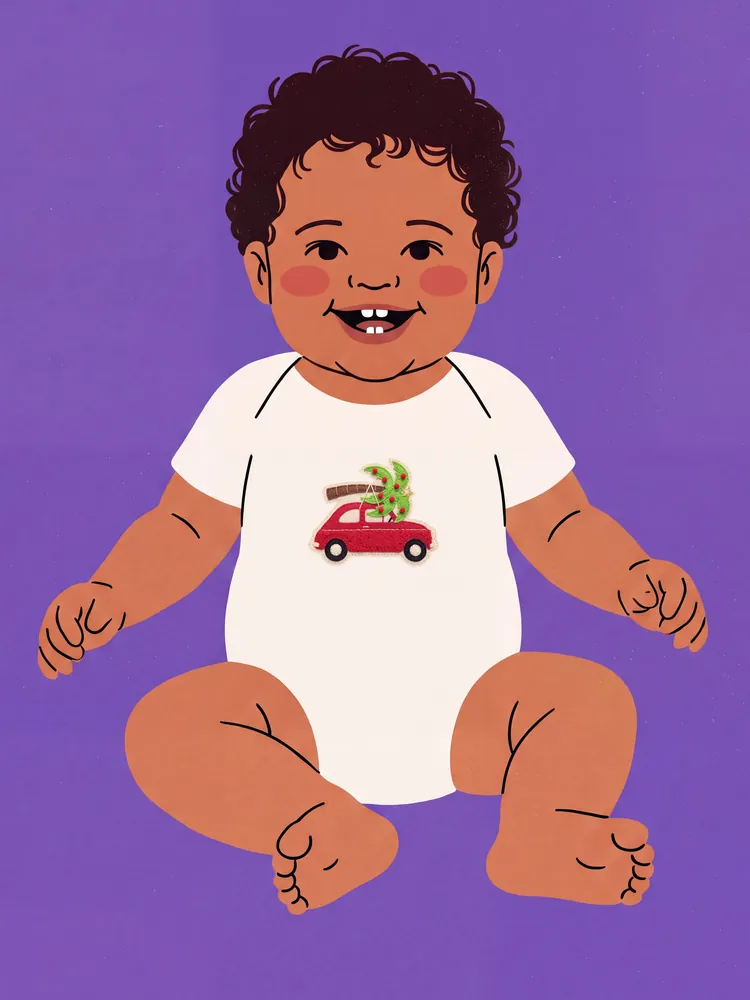 Car with a palm · Baby onesie