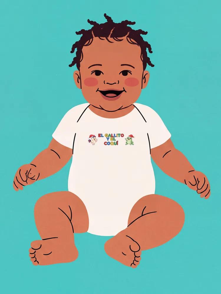 El gallito y el coquí · Baby onesie