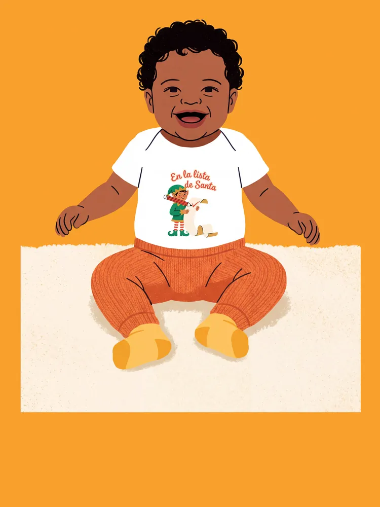 En la lista de Santa · Baby onesie