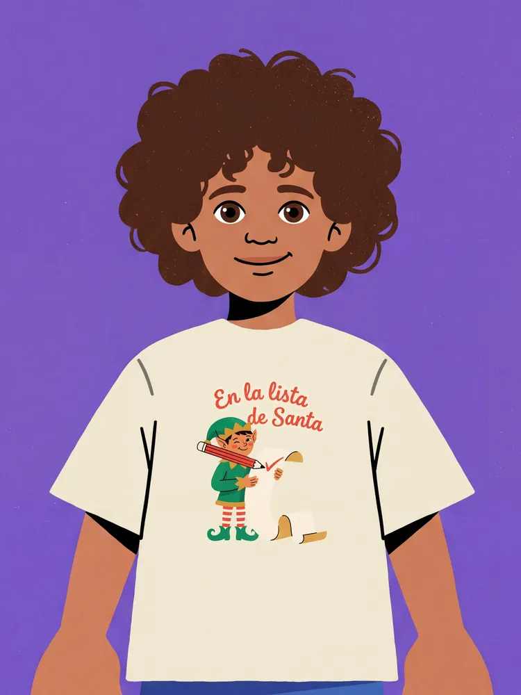 En la lista de Santa · Youth tee