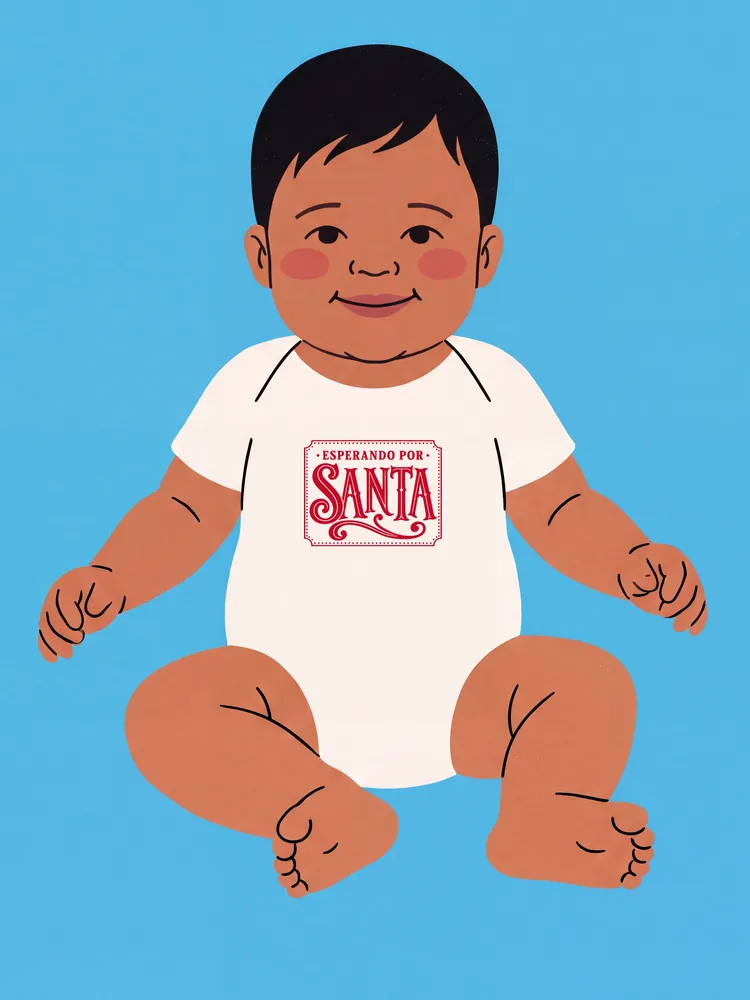 Esperando por Santa · Baby onesie