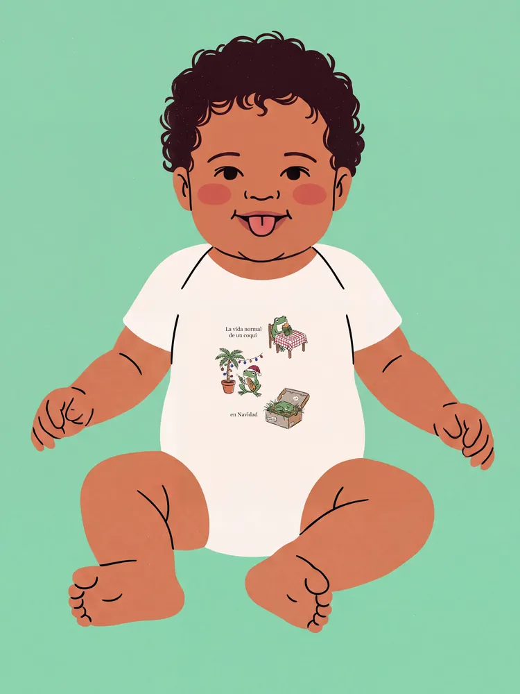 La vida normal de un coquí en Navidad · Baby onesie