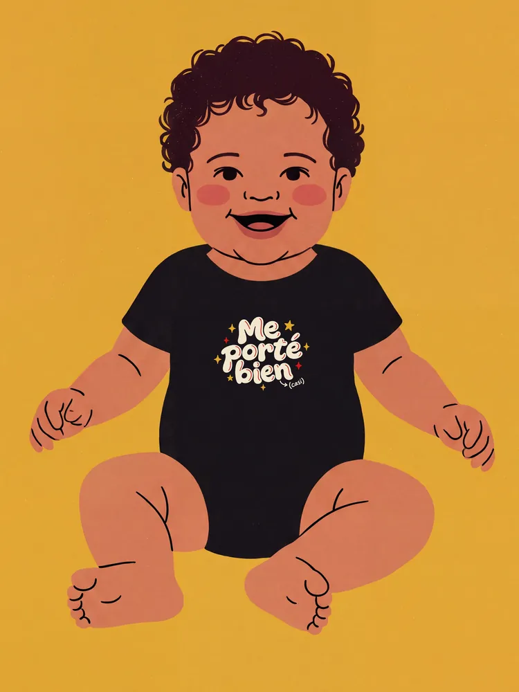 Me porté bien · cream · Baby onesie