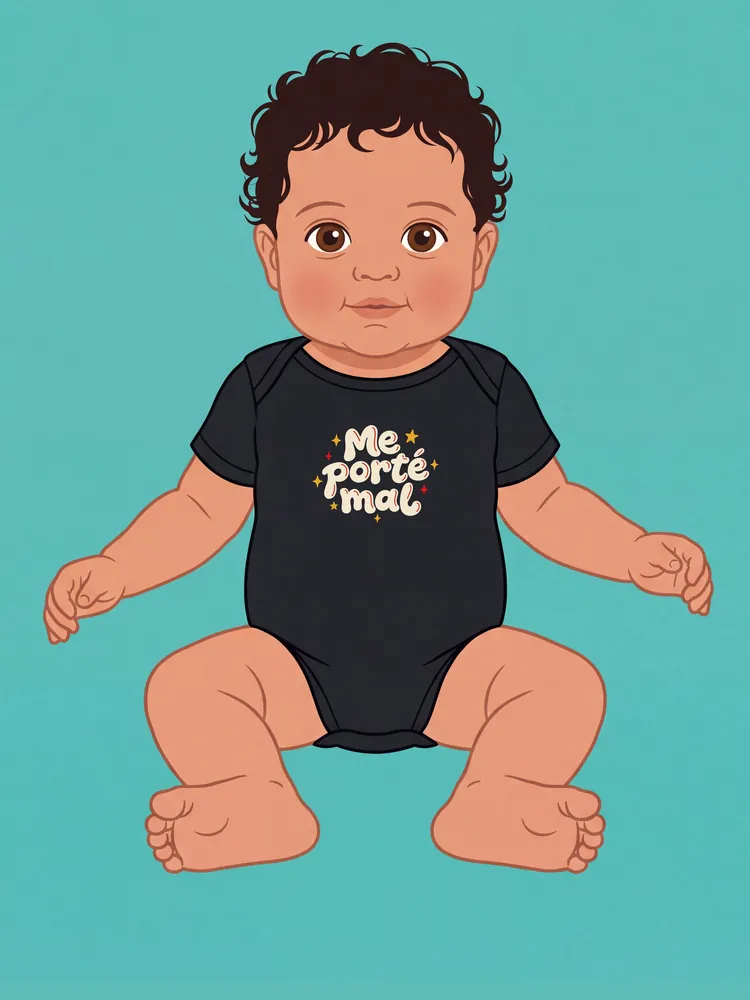 Me porté mal · cream · Baby onesie