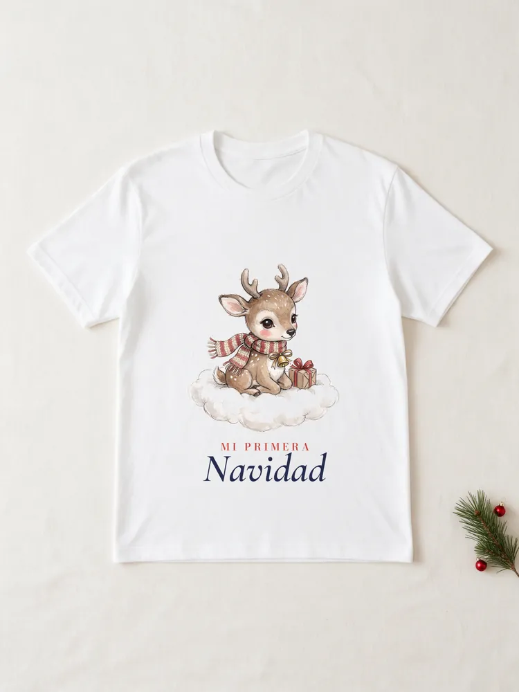 Mi primera Navidad · renito · Camisa toddler · Blanco