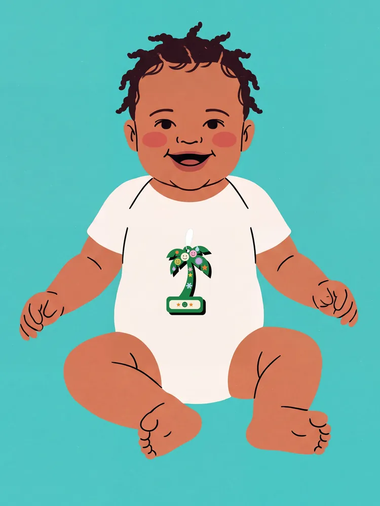 Palm air freshener · Baby onesie