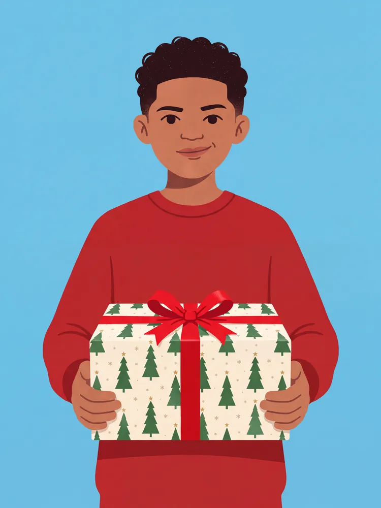 Little trees gift wrap · Roll