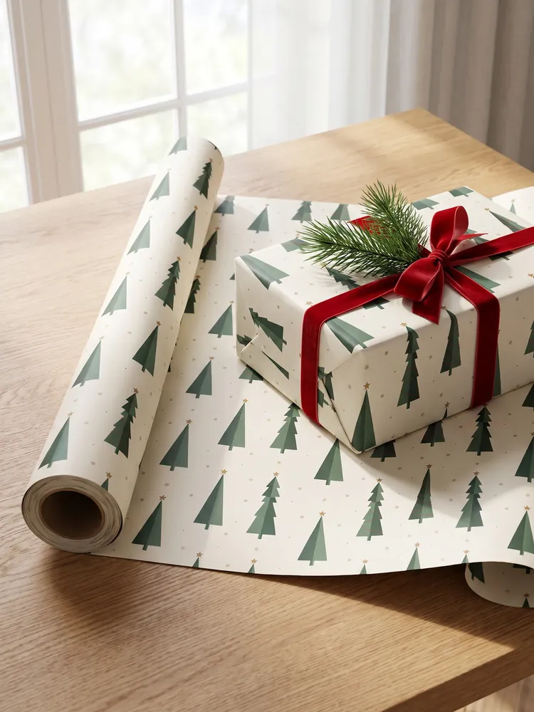 Little trees gift wrap · Roll