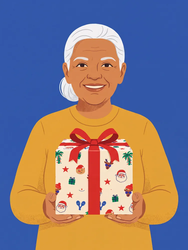 The cast gift wrap · Roll