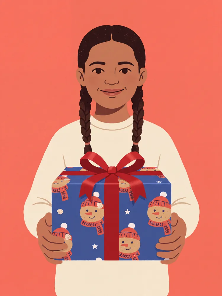 Sand snowmen gift wrap · Roll