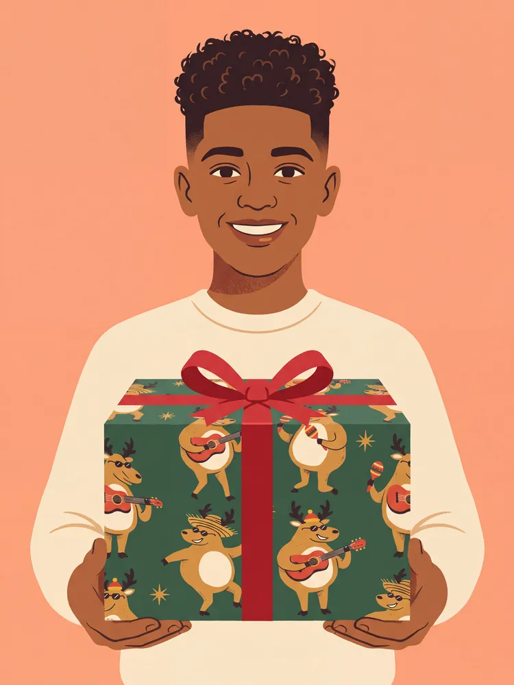 Party reindeer gift wrap · Roll
