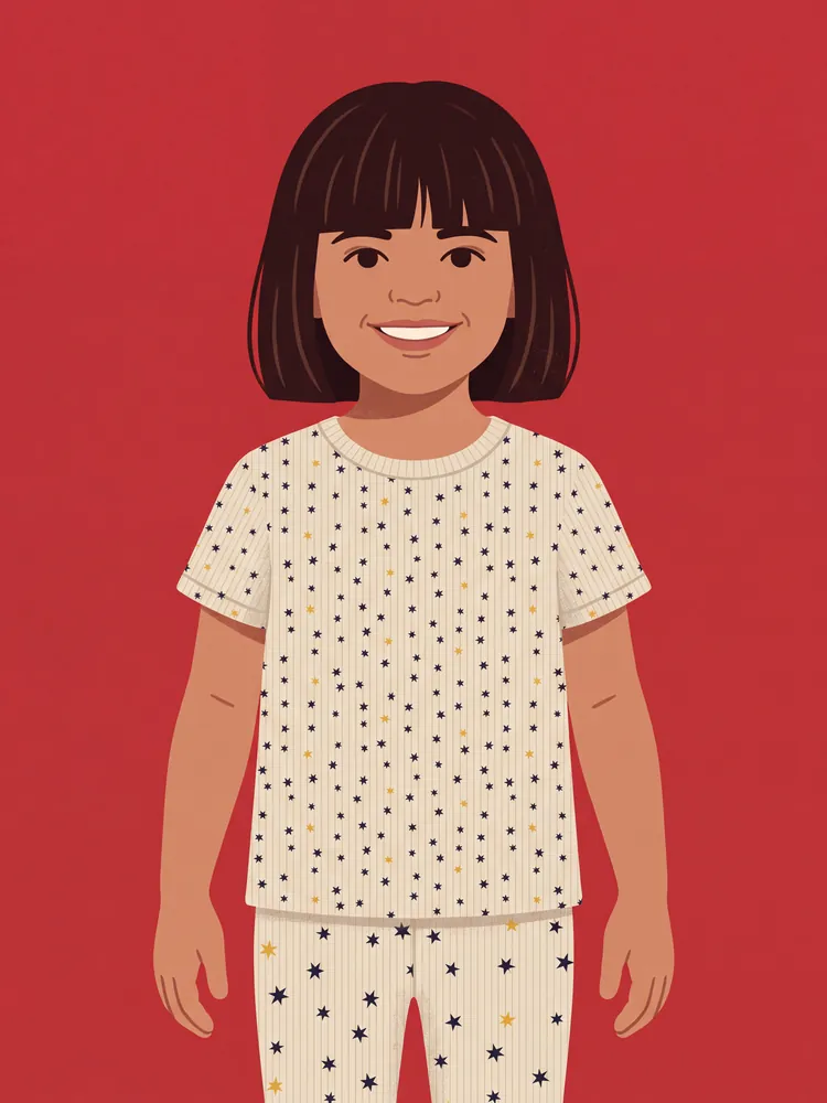 Pijama Estrellitas · Niños: camisa y leggings