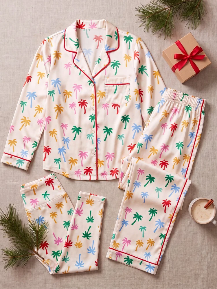 Palmitas de colores pajamas · Long set