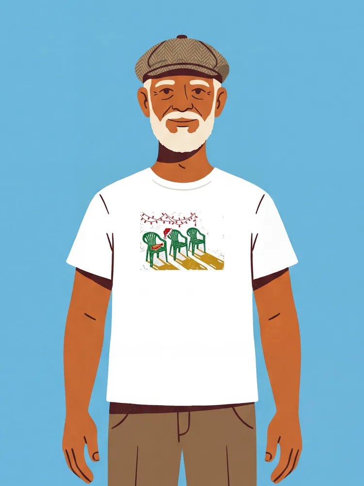 The carport chairs · T-shirt · White · on its model