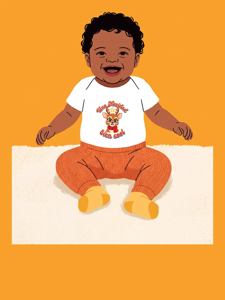 Una Navidad bien cool · badge · Baby onesie