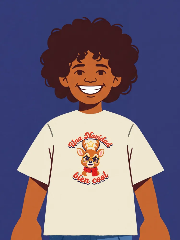 Una Navidad bien cool · badge · Youth tee